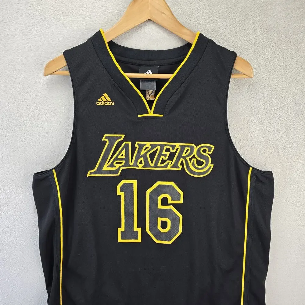 Adidas Los Angeles Lakers Pau Gasol Jersey Mens Medium Limited Edition Rare